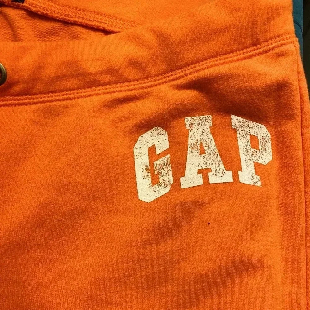 GAP Factory Women Cropped Orange 3/4 Jogger Size S - Picture 6 of 8